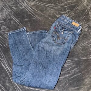 Levi's 545 Low Boot Cut Jeans Womens Size 14M Blue Medium Wash Denim Pockets